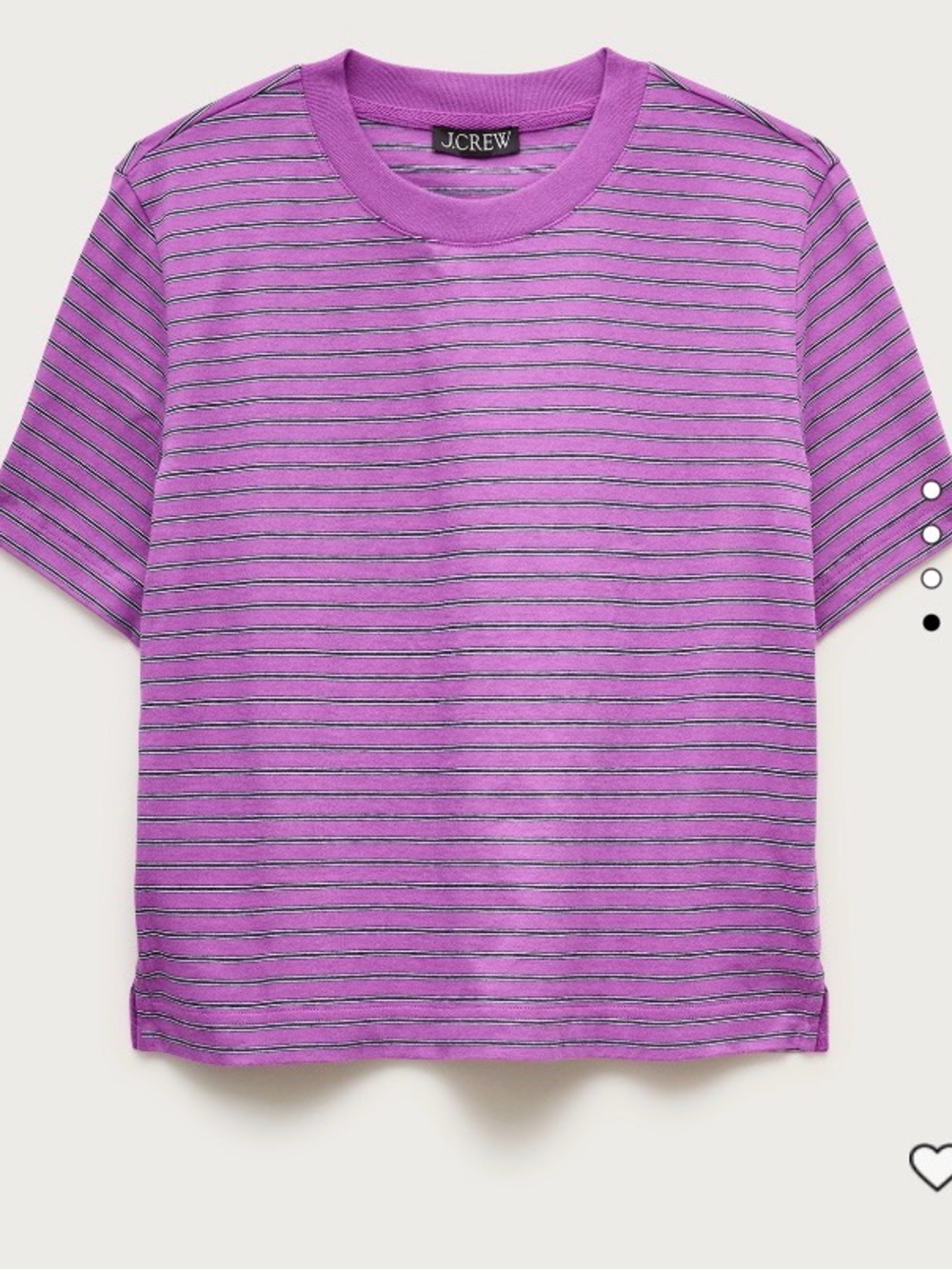 New with tags NWT jcrew boyfriend jersey relaxed cropped t-shirt in stripe